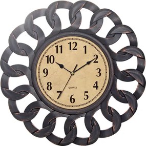 Ρολόι Τοίχου ArteLibre Μαύρο Πλαστικό Φ40.6cm-14740040