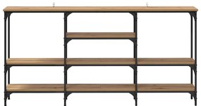 vidaXL Τραπέζι κονσόλας με ράφι artisan δρυς 160 x 29 x 80 εκ.