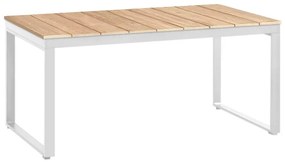 Τραπέζι Κήπου Poseidon 0237381 150x82x75cm White - Natural