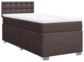 ΚΡΕΒΑΤΙ BOXSPRING ΜΕ ΣΤΡΩΜΑ ΣΚΟΥΡΟ ΚΑΦΕ 90X200 ΕΚ. ΥΦΑΣΜΑΤΙΝΟ 3288088