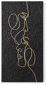 Διακοσμητικό Τοίχου ArteLibre Πρόσωπα Μέταλλο 80x40x5cm