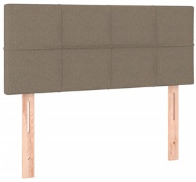 vidaXL Κρεβάτι Boxspring με Στρώμα Taupe 120x200 εκ. Υφασμάτινο