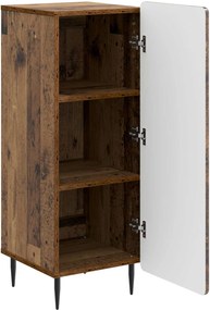 vidaXL Πλαϊνό γραφείο Παλαιωμένο ξύλο 34,5 x 33 x 92 εκ.