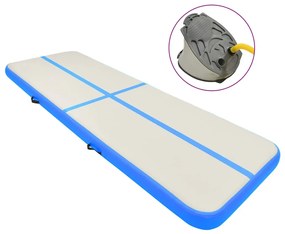 vidaXL Στρώμα Ενόργανης Φουσκωτό Μπλε 300 x 100 x 20 εκ. PVC με Τρόμπα
