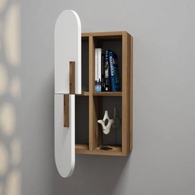 Ράφι Τοίχου Καρυδί / Λευκό OONIL 35x22x60