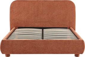 Κρεβάτι Salena pakoworld terracotta ύφασμα 160x200εκ