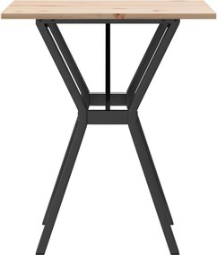 vidaXL Τραπέζι Τραπεζαρίας Πλαίσιο Υ Μασίφ Πεύκο/Ατσάλι