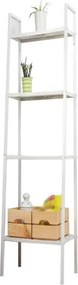 Ραφιέρα βιβλιοθήκη Nextdeco 4 επίπεδων λευκή Υ147x35x35εκ.