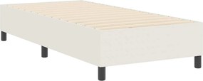 vidaXL Κρεβάτι πλατφόρμα Κρεμ 100 x 200 cm Υφασμάτινο Κορντουρά