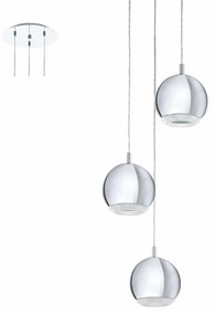Φωτιστικό Οροφής Led Conessa 95913 Silver Eglo Μέταλλο,Πλαστικό