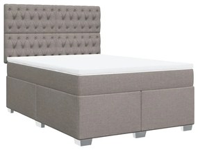 ΚΡΕΒΑΤΙ BOXSPRING ΜΕ ΣΤΡΩΜΑ TAUPE 140X190 ΕΚ. ΥΦΑΣΜΑΤΙΝΟ 3292794