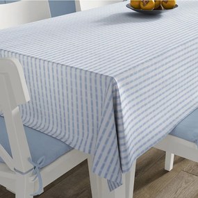 Τραπεζομάντηλο Ανεξίτηλο White-Sky Blue DimCol 140Χ140 100% Cotton