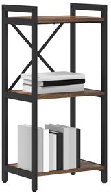 vidaXL Βιβλιοθήκη Καπνιστή δρυς 40 x 30 x 83 εκ Επεξεργασμένο ξύλο