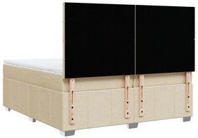 ΚΡΕΒΑΤΙ BOXSPRING ΜΕ ΣΤΡΩΜΑ ΚΡΕΜ 200X200 ΕΚ. ΥΦΑΣΜΑΤΙΝΟ 3291780