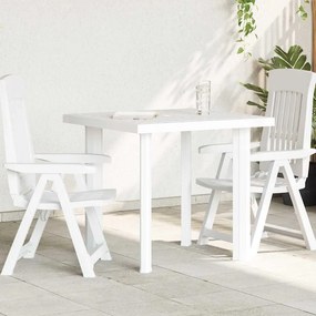 vidaXL Τραπέζι Κήπου Λευκό 80 x 75 x 72 εκ. Πλαστικό