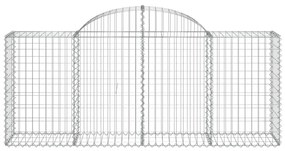 vidaXL Συρματοκιβώτια Τοξωτά 20 τεμ. 200x50x80/100 εκ. Γαλβαν. Ατσάλι