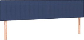 vidaXL Κρεβάτι Boxspring με Στρώμα Μπλε 180x200 εκ. Υφασμάτινο