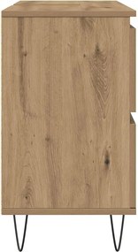 vidaXL Ντουλάπι μπάνιου Δρυς τεχνίτης 80x33x60 cm Κατασκευασμένο ξύλο