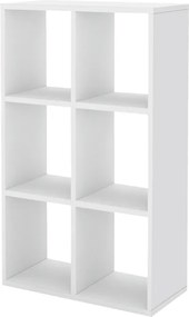 Βιβλιοθήκη Cube Megapap χρώμα λευκό 60x20x90εκ.