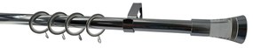 Κουρτινόξυλο Φ19mm Μονό Επεκτεινόμενο 120-210cm Με Άκρα Grace Shiny Chrome 999123