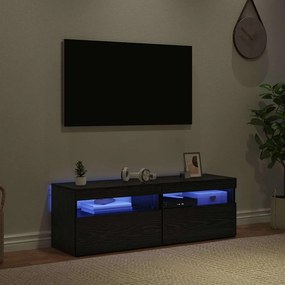 vidaXL Ντουλάπι TV 2 τμχ. Μαύρη Οξυά Επεξεργασμένο Ξύλο