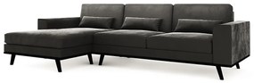 Γωνιακός Καναπές Seattle K102, Γκρι, 280x160x85cm