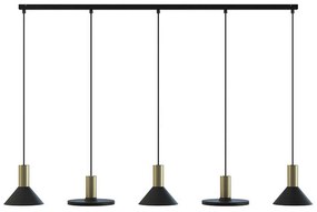 Φωτιστικό Οροφής - Ράγα Hermanos 8032 5xGU10 max 10W Black-Solid Brass Nowodvorski Metal