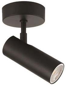 Σποτ Οροφής Ροζέτα Μονή 1xGU10 Μαύρο EUROLAMP 145-25001