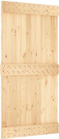 vidaXL Συρόμενη Πόρτα Φυσικό και Λευκό 100 x 210 cm