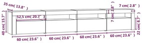 Έπιπλο Τηλεόρασης με LED Sonoma Δρυς 240 x 35 x 40 εκ. - Καφέ