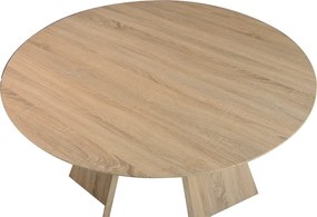 Τραπέζι Bibble pakoworld MDF σε φυσική απόχρωση Φ120x76εκ