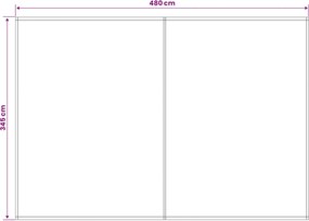 vidaXL Ύφασμα αντικατάστασης τέντας Λευκό 500 x 350 εκ Πολυεστέρας