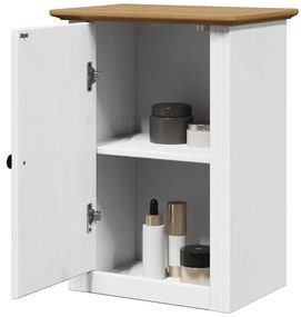 vidaXL Ντουλάπι τοίχου μπάνιου BODO Λευκό και καφέ 44x30x60 cm
