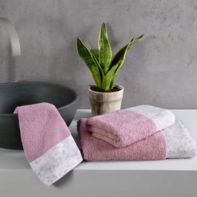 Πετσέτα Secret Garden Pink Nima Face 50x90cm 100% Cotton