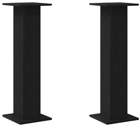 vidaXL Βάση φυτών 2 pcs Μαύρη Οξυά 30 x 30 x 95 cm Επεξεργασμένο ξύλο