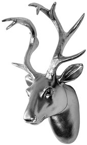 Διακοσμητικό Τοίχου Bust Of Deer 565TNL1191 26x17x38cm Silver Wallity Πολυέστερ