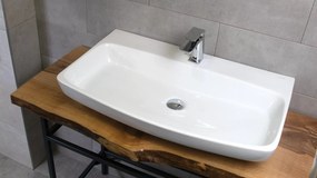 Naxos White Gloss 77x39 - Επιτραπέζιος νιπτήρας