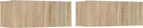 vidaXL Έπιπλα Τηλεόρασης 2 τεμ. Sonoma Δρυς 80x30x30 εκ. Επεξ. Ξύλο