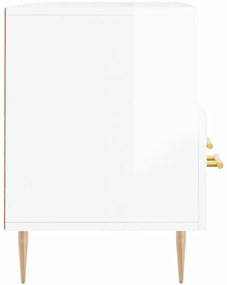 vidaXL Έπιπλο Τηλεόρασης Γυαλ. Λευκό 102x36x50 εκ. Επεξεργασμένο Ξύλο