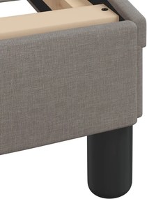 vidaXL Κρεβάτι με Στρώμα Dover Taupe 140x190 εκ. Υφασμάτινο