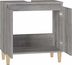 vidaXL Ντουλάπι Νιπτήρα Grey Sonoma 58 x 33 x 60 εκ. Επεξεργ. Ξύλο