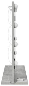 vidaXL Καθρέφτης Vanity με LED Φώτα Γκρι Σκυρόδεμα 60x55x18 εκ.