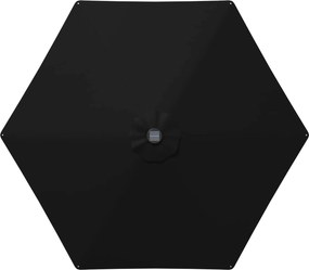 vidaXL Ομπρέλα Κήπου με LED Φώτα και Βάση 270 x 270 εκ Πολυεστέρας
