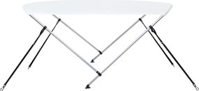vidaXL Τέντα Σκάφους με 2 Αψίδες Λευκή 150x120x110 εκ.
