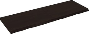 vidaXL Επιφάνεια Τραπεζιού Σκούρο Καφέ 180x60x(2-6)εκ Επεξ. Μασίφ Δρυς