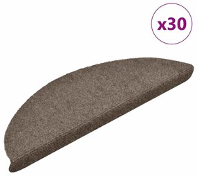 vidaXL Πατάκια Σκάλας Αυτοκόλλητα 30 τεμ. Κρέμα 56 x 17 x 3 εκ.