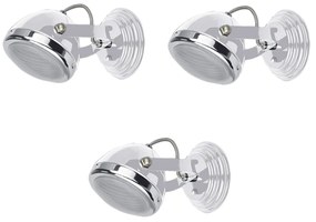 T12022A-1R (x3) Juno Packet White adjustable spot with chrome ring and glass+ HOMELIGHTING 77-8853