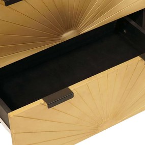 vidaXL Πλαϊνό γραφείο Μαύρο και Χρυσό 60 x 33 x 75 cm