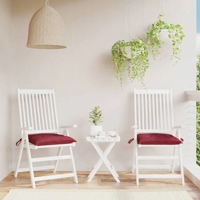 Μαξιλάρια Καρέκλας Κήπου 2τεμ. Μπορντό 50x50x7εκ. Oxford Ύφασμα - Κόκκινο