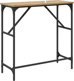 vidaXL Τραπέζι κονσόλας Artisan Oak 75 x 32 x 75 εκ.